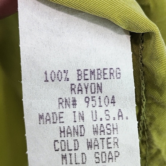 Bodil Women's Solid Peasant Style Lightweight Tank Top Green- L - Picture 6 of 7